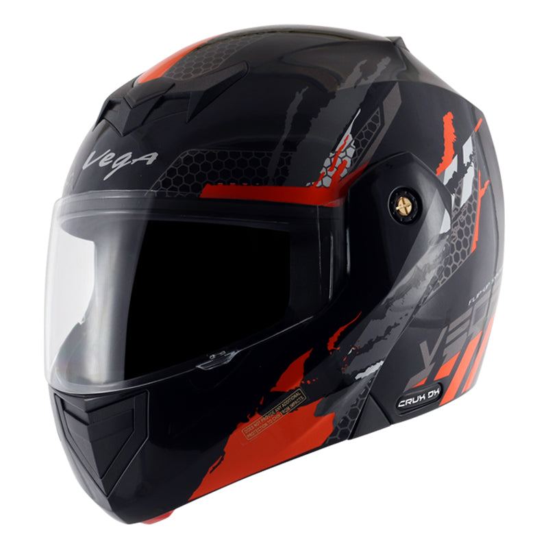 Vega Crux Dx Flex Black Orange Helmet - bikerkart.com