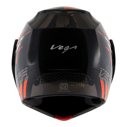 Vega Crux Dx Flex Black Orange Helmet - bikerkart.com