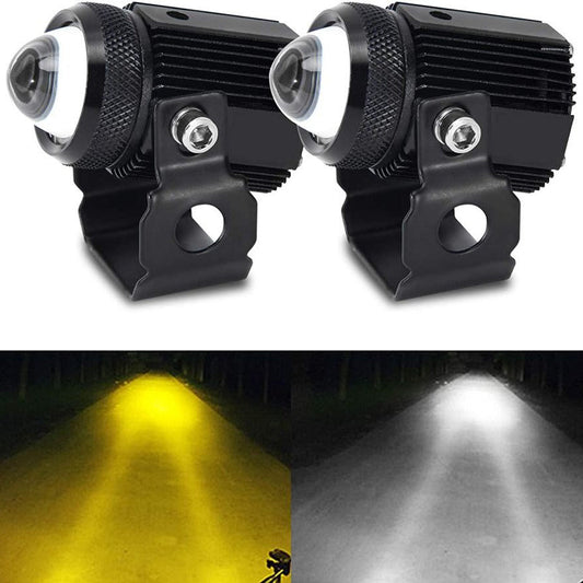 HJG Mini Drive Fog Light with Universal Fit for All Cars and Bikes (Hjg Original) - Yellow/ White - bikerkart.com