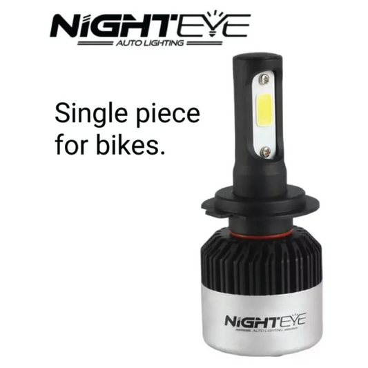 NIGHTEYE H4 LED Headlight Bulb SINGLE Pc for Bike White, 36W, 1 Bulb - Type H4, 36W White Light - bikerkart.com