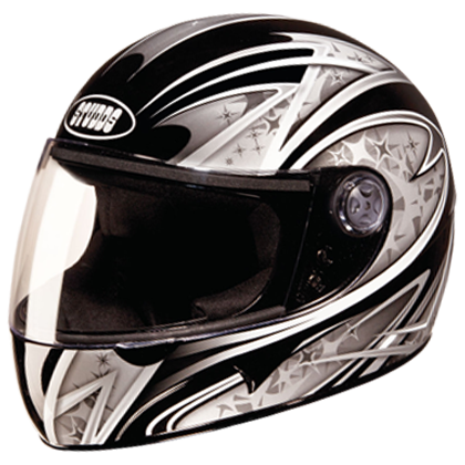 Studds Chrome D2 Decor Black N4 Helmet - bikerkart.com
