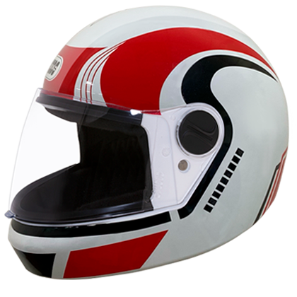 Studds Jade D3 Decor White N1 Helmet - bikerkart.com