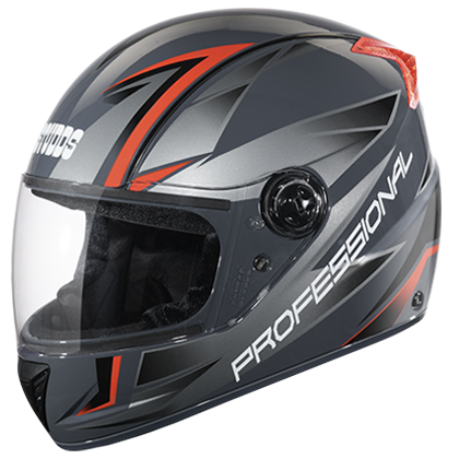 Studds Professional D2 Decor Grey N2 Helmet - bikerkart.com