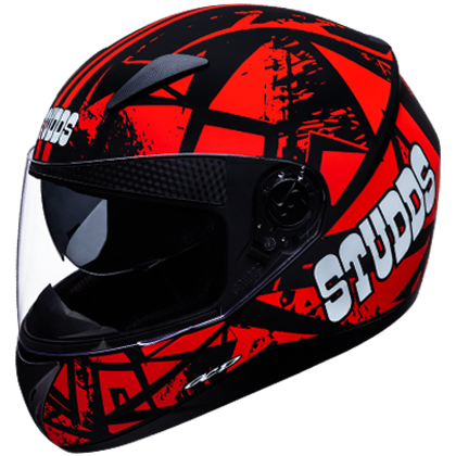 Studds SHIFTER D4 Decor Matt Black N2 Red - bikerkart.com