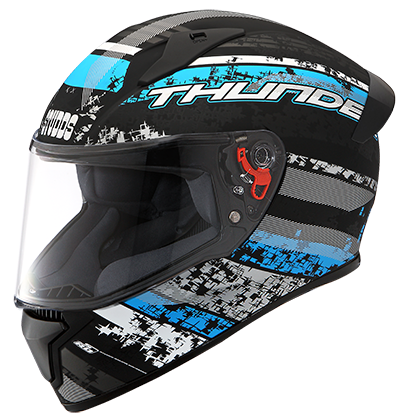 Studds Thunder D1 Decor MATT Black N1 - bikerkart.com