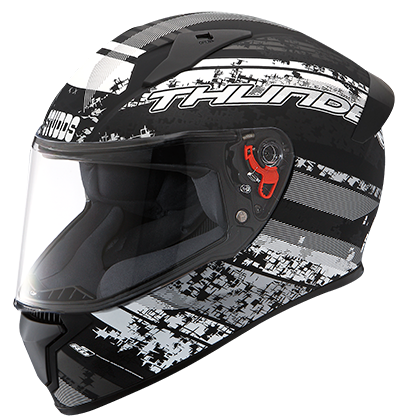 Studds Thunder D1 Decor MATT Black N4 - bikerkart.com