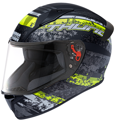 Studds Thunder D1 Decor MATT Black N5 - bikerkart.com