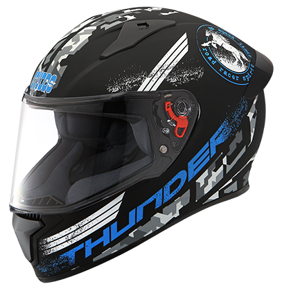 Studds Thunder D2 Decor With Spoiler MATT Black N1 - bikerkart.com