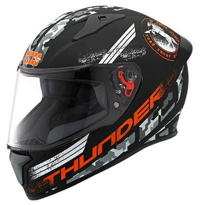 Studds Thunder D2 Decor With Spoiler MATT Black N10 - bikerkart.com