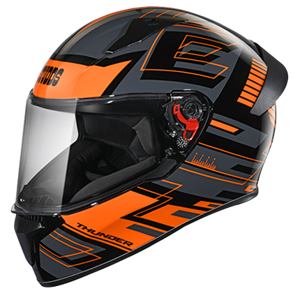 Studds Thunder D3 Decor With Spoiler Black N10 - bikerkart.com