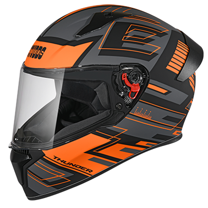 Studds Thunder D3 Decor With Spoiler MATT Black N10 - bikerkart.com
