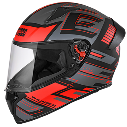 Studds Thunder D3 Decor With Spoiler MATT Black N2 - bikerkart.com