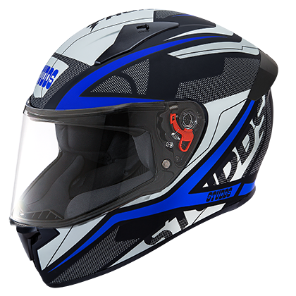 Studds Thunder D4 Decor With Spoiler Matt Blue N1 - bikerkart.com