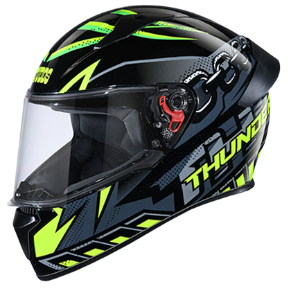 Studds Thunder D5 Decor With Spoiler Black N5 - bikerkart.com