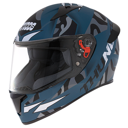 Studds Thunder D7 Decor With Spoiler Matt Turquoise N4 - bikerkart.com
