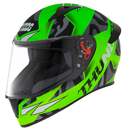 Studds Thunder D7 Decor With Spoiler Neon Green N9 - bikerkart.com