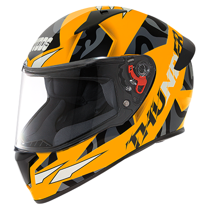 Studds Thunder D7 Decor With Spoiler Neon Orange N9 - bikerkart.com