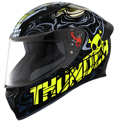 Studds Thunder D9 Decor With Spoiler Black N5 - bikerkart.com