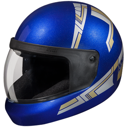 Studds Ultra Flame Blue Helmet - bikerkart.com