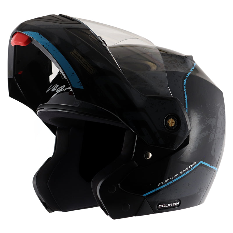 Vega Crux Dx Victor Black Grey Helmet - bikerkart.com