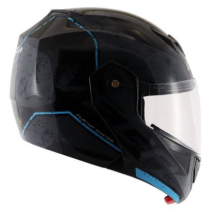 Vega Crux Dx Victor Black Grey Helmet - bikerkart.com