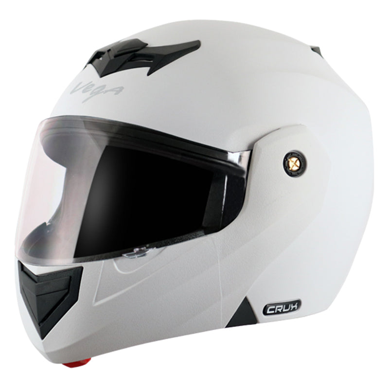 Vega Crux White Helmet - bikerkart.com