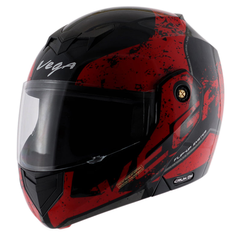 Vega Crux Dx Victor Black Red Helmet - bikerkart.com