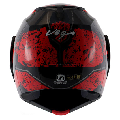 Vega Crux Dx Victor Black Red Helmet - bikerkart.com