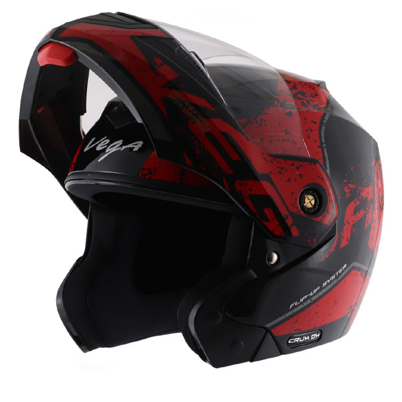 Vega Crux Dx Victor Black Red Helmet - bikerkart.com