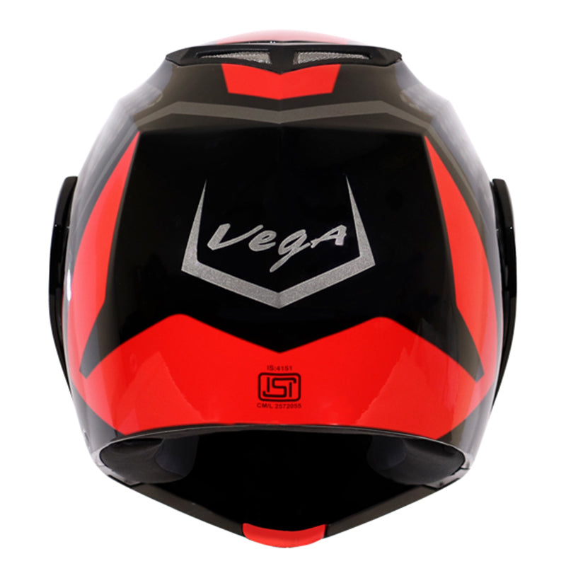 Vega Crux Dx Checks Black Red Helmet - bikerkart.com