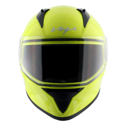 Vega Bolt Neon Yellow Helmet - bikerkart.com