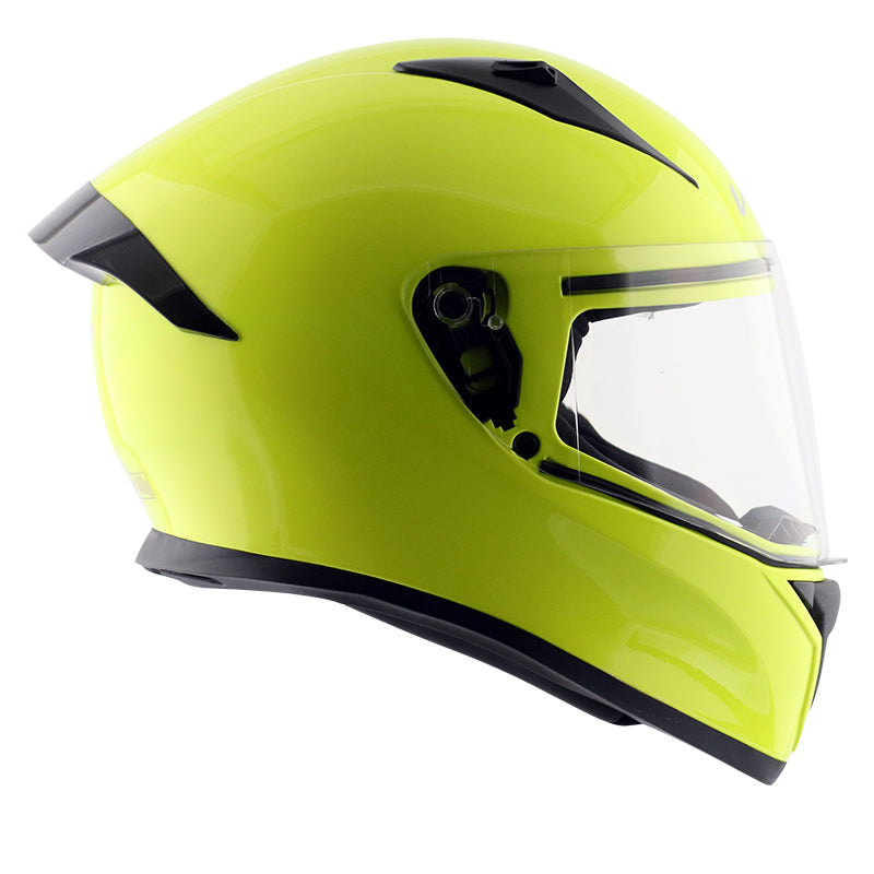 Vega Bolt Neon Yellow Helmet - bikerkart.com